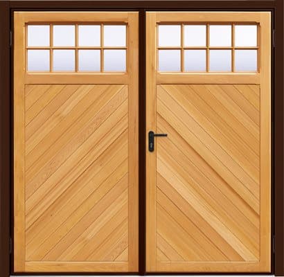 Ashton chevron Side hinged garage doors Hampshire