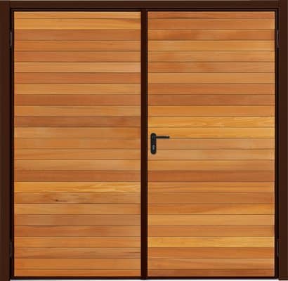 Horizontal Cedar Side hinged garage doors Hampshire