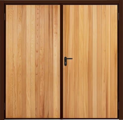 Vertical Cedar Side hinged garage doors Hampshire